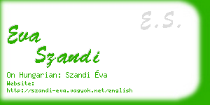 eva szandi business card